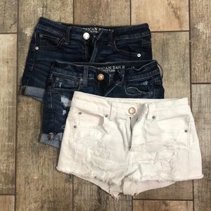 3 PACK AMERICAN EAGLE DENIM SHORTS!!